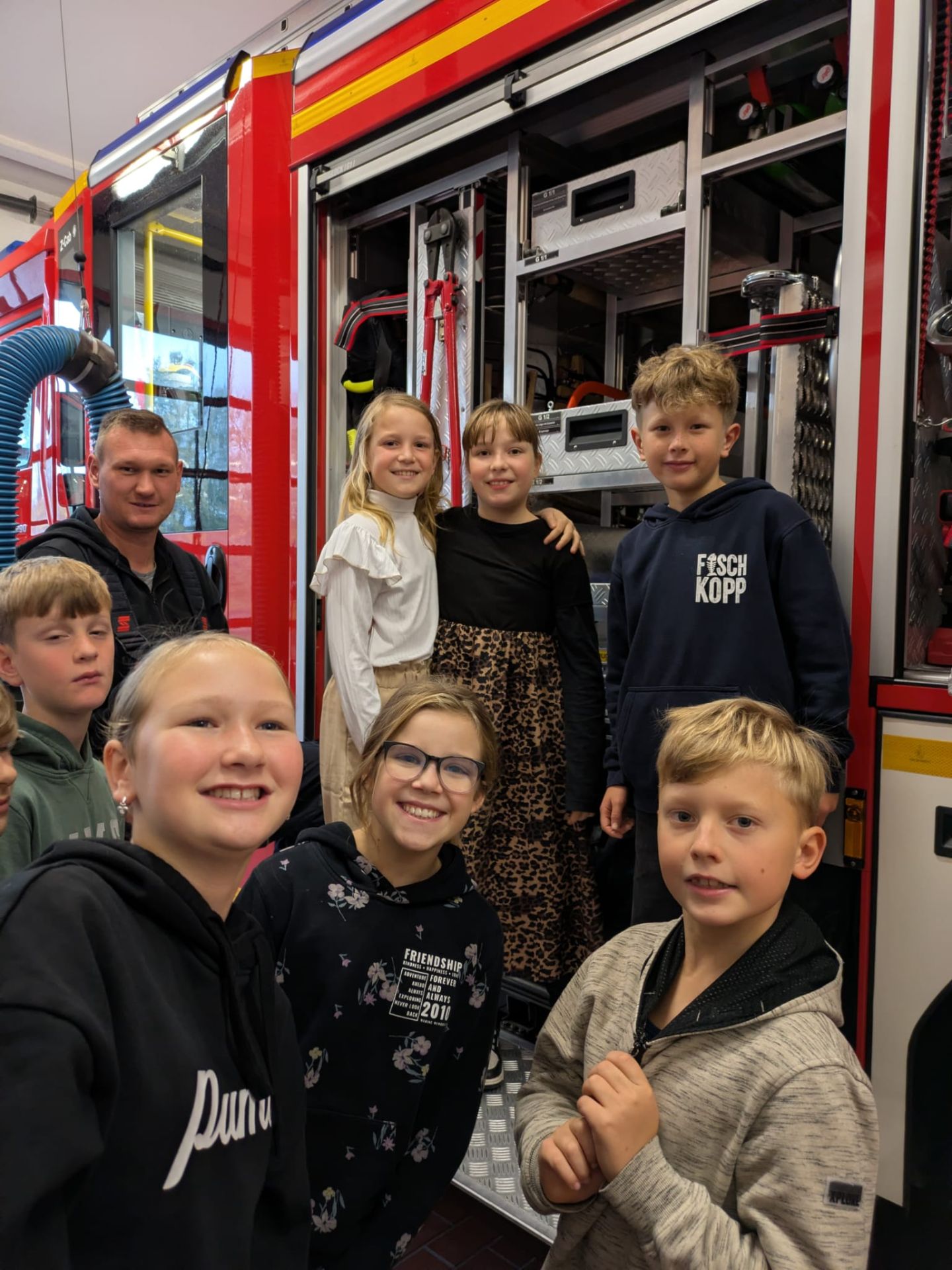 Die 4b und 4c in der Gemeinde und bei der Freiwilligen Feuerwehr von Lautertal