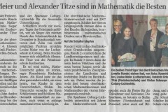 Zeitungsartikel-Mathemeisterschaft